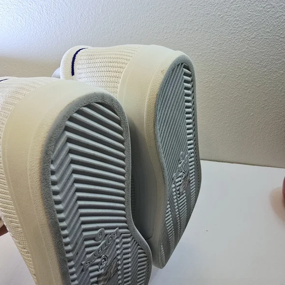 Rothy's The Lace Up Sneaker White Knit size 8